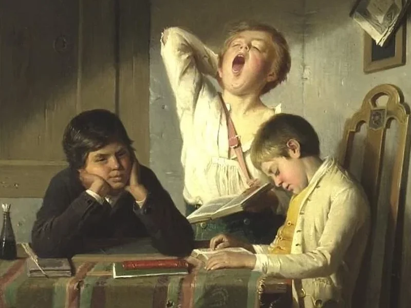 1837-Augustus Heyn - Annoiato dalla lezione